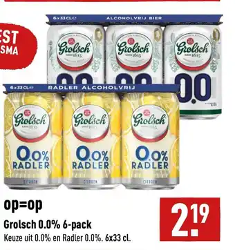 ALDI Grolsch 0.0% 6-pack aanbieding