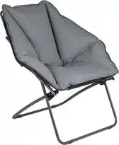 Bol.com Bo-Camp - Urban Outdoor - Moon chair - Silvertown - Olefin - Grijs aanbieding