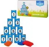 Bol.com Outdoor Play Blikgooien - Speelgoed - 10 Blikken - 3 Werpzakjes - Blikjes van 65x10cm aanbieding