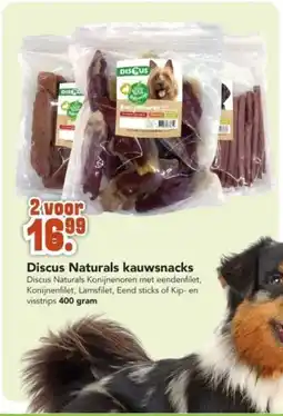 Discus Discus Naturals kauwsnacks aanbieding
