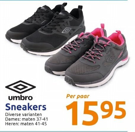 Action umbro Sneakers 37-41/41-45 aanbieding