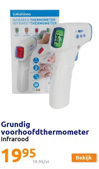 Action Grundig voorhoofdthermometer Infrarood aanbieding