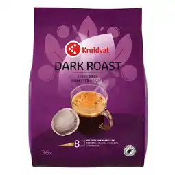 Kruidvat Kruidvat Dark Roast Koffiepads aanbieding