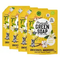 Kruidvat Marcel's Green Soap Vanille & Katoen Universeel Wasmiddel Navulling aanbieding