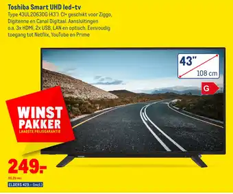 Makro Toshiba Smart UHD led-tv aanbieding