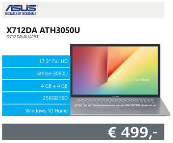 Informatique ASUS X712DA ATH3050U aanbieding