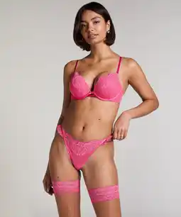 Hunkemoller Hunkemöller Hoog uitgesneden String Harmony Roze aanbieding