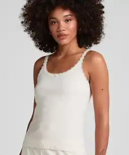 Hunkemoller Hunkemöller Pointelle Singlet Wit aanbieding