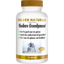 Etos Golden Naturals Vloeibare Groenlipmossel Capsules 120 stuks aanbieding