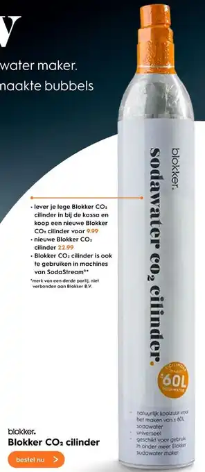 Blokker Blokker CO2 cillinder 60L aanbieding