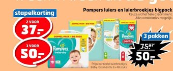 Trekpleister Pampers luiers en luierbroekjes bigpack aanbieding