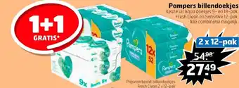 Trekpleister Pampers billendoekjes aanbieding