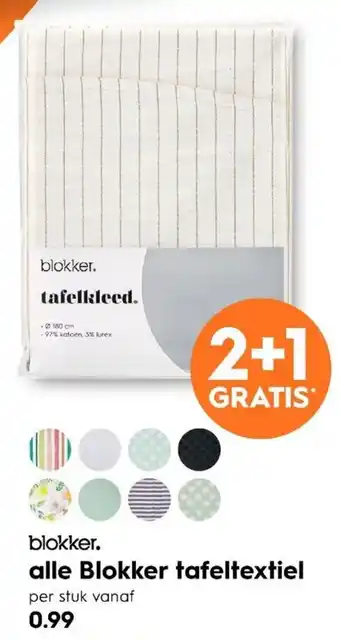 Blokker Blokker Tafeltextiel aanbieding