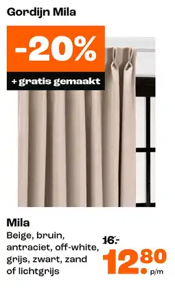 Kwantum Gordijn Mila aanbieding