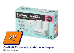 Action Crafts & Co pocket printer navullingen aanbieding