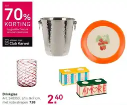 Karwei Drinkglas aanbieding