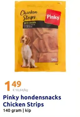 Action Pinky hondensnacks Chicken Strips aanbieding