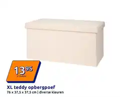 Action XL teddy opbergpoef aanbieding