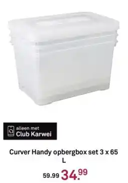 Karwei Curver Handy opbergbox set aanbieding