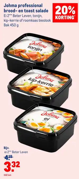 Makro Johma professional brood- en toast salade aanbieding