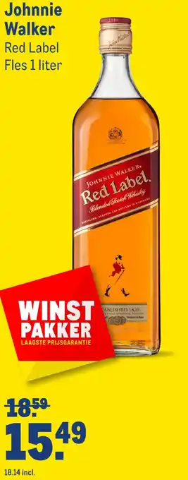 Makro Johnnie Walker Red I Red Lahel aanbieding