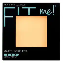 Trekpleister Maybelline New York Fit Me Matte 105 Natural Ivory Poreless Powder aanbieding