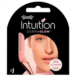 Trekpleister Wilkinson Sword Intuition Dermaglow Scheermesjes aanbieding