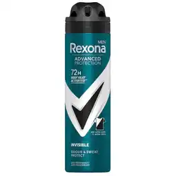 Trekpleister Rexona Men Invisible Black & White Clothes Deodorant Spray aanbieding