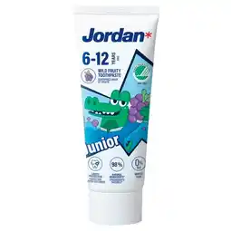 Trekpleister Jordan Junior 6-12 Jaar Tandpasta aanbieding