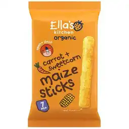 Trekpleister Ella's Kitchen 7+M Carrot + Sweetcorn Maize Sticks aanbieding