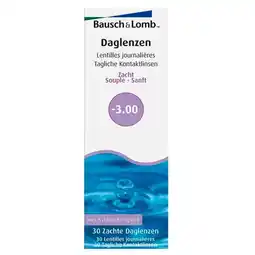 Trekpleister Bausch & Lomb -3.00 Zachte Daglenzen aanbieding