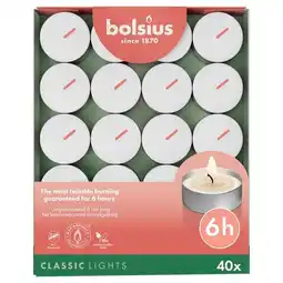 Trekpleister Bolsius Classic Lights 6-Uur Waxinelichtjes aanbieding