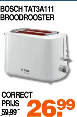 Correct Bosch TAT3A111 broodrooster aanbieding