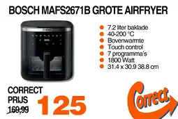 Correct Bosch MAFS2671B grote airfryer aanbieding