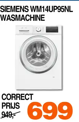 Correct Siemens WM14UP95NL wasmachine aanbieding