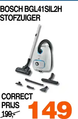 Correct Bosch BGL41SIL2H stofzuiger aanbieding