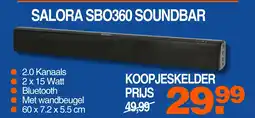 Correct Salora SBO360 soundbar aanbieding
