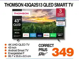 Correct Thomson 43QA2S13 Qled smart tv aanbieding