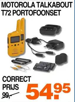 Correct Motorola talkabout T72 portofoonset aanbieding