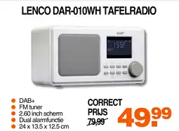 Correct Lenco DAR-010WH tafelradio aanbieding