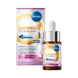 Etos NIVEA Luminous Skin Glow Instant Glow Serum 15ml aanbieding