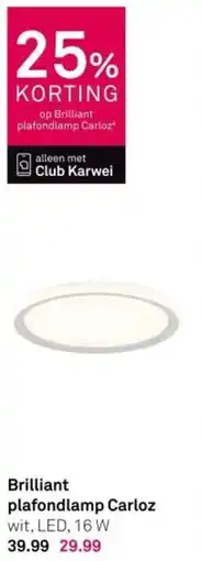 Karwei Brilliant plafondlamp Carloz aanbieding