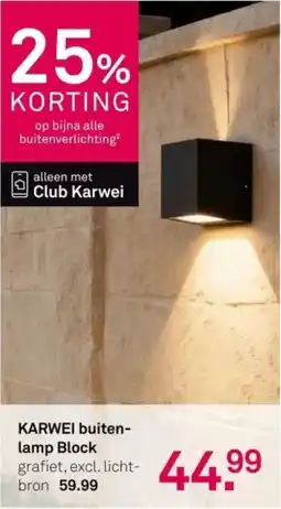 Karwei Karwei buitenlamp block aanbieding