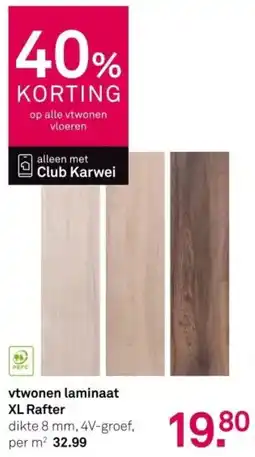 Karwei Vtwonen laminaat xl rafter aanbieding