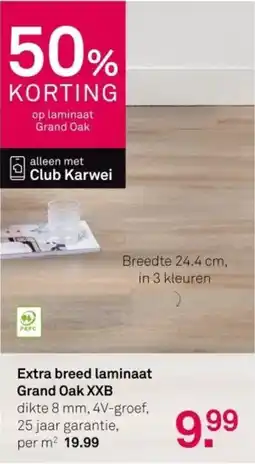 Karwei Extra breed laminaat Grand Oak XXB aanbieding