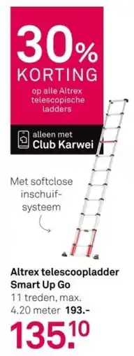 Karwei Altrex telescoopladder Smart Up Go aanbieding