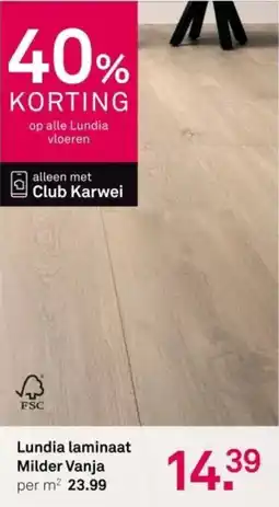 Karwei Lundia laminaat Milder Vanja aanbieding