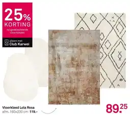 Karwei Vloerkleed Lola Rosa aanbieding