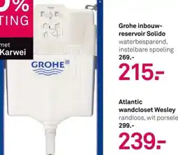 Karwei Grohe inbouw-reservoir Solido aanbieding