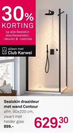 Karwei Sealskin draaideur met wand Contour aanbieding